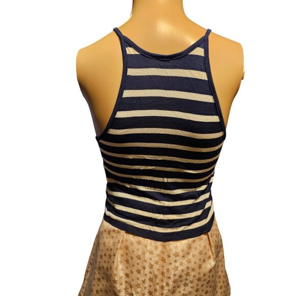Garage Striped High Neck Cami Tank Top XS - Picture 3 of 3